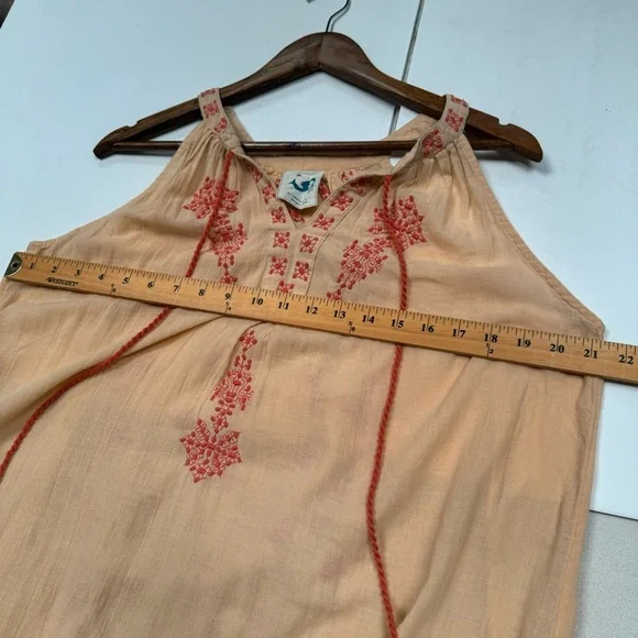 Anthropologie Desert Rose Boho Beach Midi Dress Small 100% cotton embroidered - Picture 11 of 14